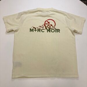 M+RC NOIR Mountain Logo Cream Cotton Short Sleeve T-Shirt‎ Mens Large
